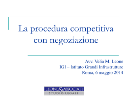 La procedura competitiva con negoziazione