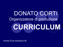 CURRICULUM - Donato & Corti