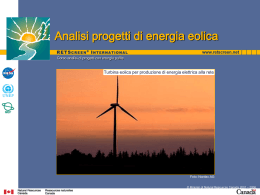 Analisi progetti di energia eolica