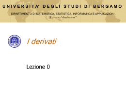 Richiami preliminari - Università degli Studi di Bergamo