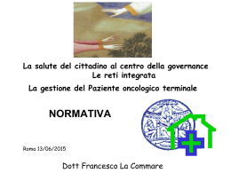 Le Cure Palliative e l`Hospice