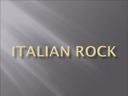 ITALIAN ROCK