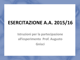 Istruzioni Esercitazione Psicometria 2015-16