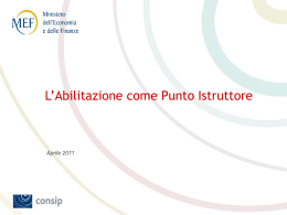 L`Abilitazione di un Punto Istruttore