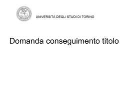 Istruzioni presentazione domanda di laurea on-line