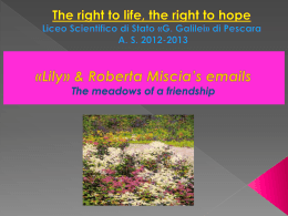 The Right to life Lily`s correspondence