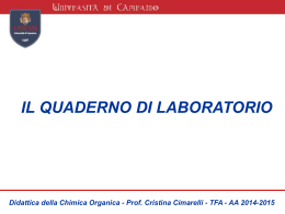 Il quaderno di laboratorio