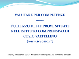 valutare per competenze - Istituto Comprensivo di Cosio Valtellino