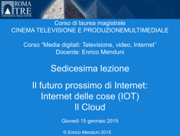 Media digitali 2014-15 Lezione 16