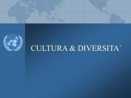 Culture e diversit&agrave;