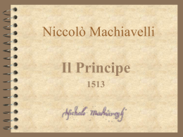 Niccolò Machiavelli Il Principe