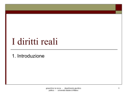 I diritti reali in generale