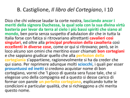 B. Castiglione, Il libro del Cortegiano, I 10