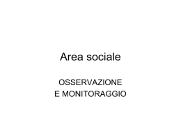 area sociale-osservazione e monitoraggio
