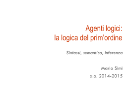 la logica del primo ordine