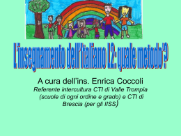 Materiale corso di formazione "L`insegnamento dell`Italiano L2