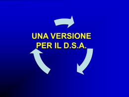 UNA VERSIONE PER IL D.S.A.