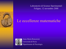 Le eccellenze matematiche