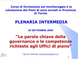 Le parole chiave della governance