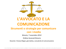 L`avvocato e la comunicazione - Fondazione Forense di Brescia