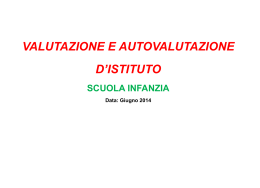 Valutazione d`Istituto 2014 Infanzia