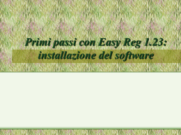 Primi passi con Easy Reg 1.20