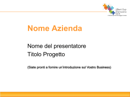 Scarica il modello dell`Elevator Pitch 2015