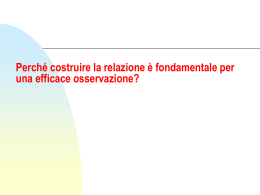 La relazione che osserva - Dott SATURNO - Primaria
