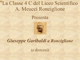Sulle orme di Garibaldi - Liceo Scientifico A. Meucci