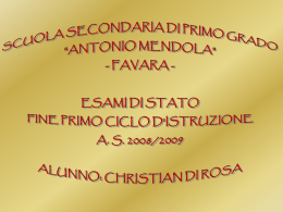 Tesina Multimediale (Christian Di Rosa 3D)