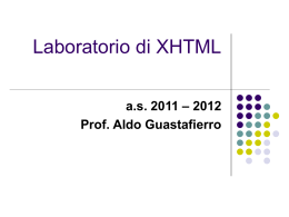 Laboratorio di XHTML