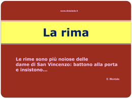 La rima - ppt, laboratorio e giochi