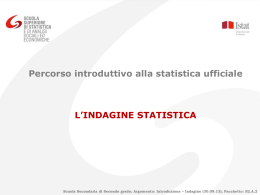 L`indagine statistica