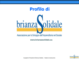 Cosa &egrave; Brianza Solidale