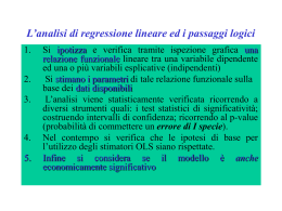 L`analisi di regressione lineare - Universit&agrave; degli Studi di Teramo