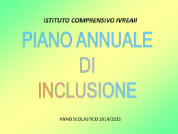PIANO ANNUALE DI INCLUSIONE