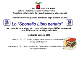 tra consulenza e supporto, non solo per alunni DSA