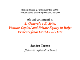 Banca d`Italia, 27-28 novembre 2008: Tendenze nel sistema
