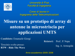 Misura parametri &ldquo;S&rdquo;