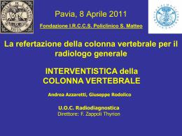 La refertazione della colonna vertebrale per il radiologo generale