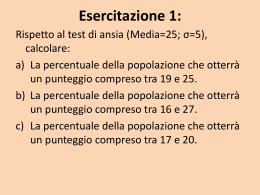 Esercitazione 6a Area sottesa alla curva