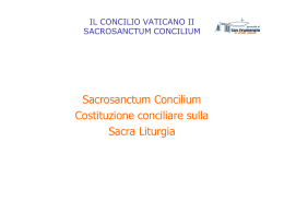 Sacrosanctum Concilium (presentazione)
