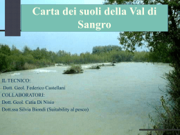 Carta dei suoli della Val di Sangro powerpoint