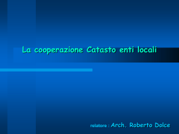 La cooperazione Catasto Enti Locali