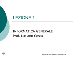 LEZIONE 1 - Luciano Costa