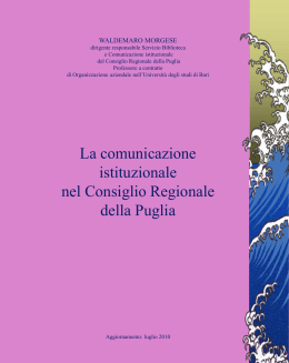 UN SERVIZIO PUBBLICO CHE NON C`E`, MA CHE POTREBBE