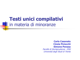 Minoranze: testo unico compilativo
