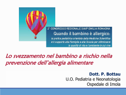 Lo svezzamento del bambino a rischio nella prevenzione dell