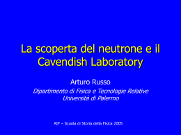 La scoperta del neutrone - Scuola Estiva di Fisica