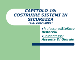 COSTRUIRE SISTEMI IN SICUREZZA